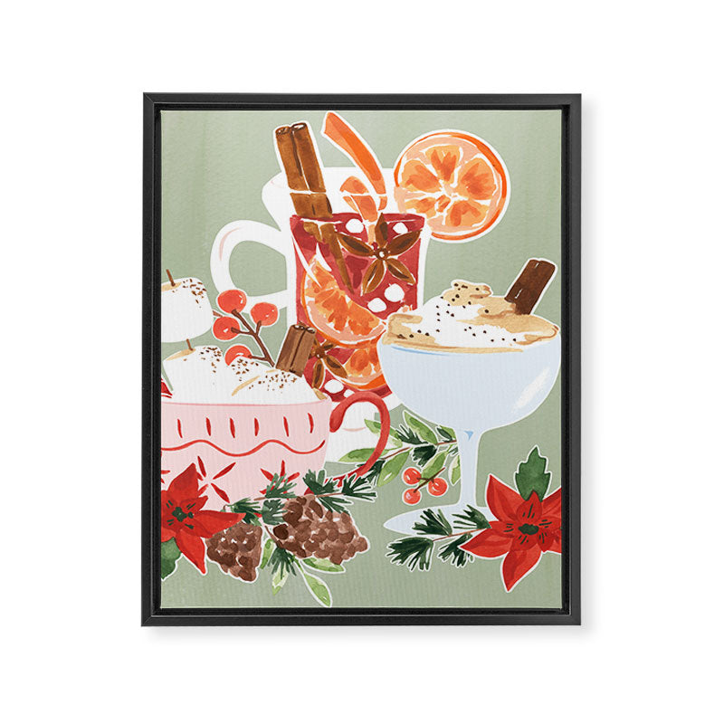 Holiday Drinks Framed Canvas Print Gallery Image 8