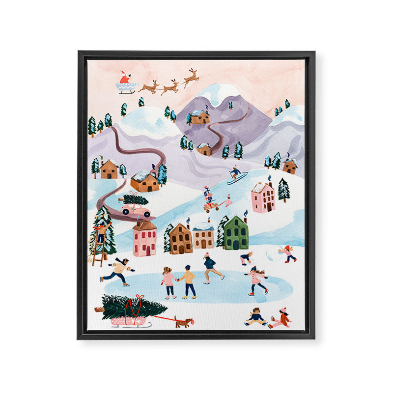 Holiday Village Framed Canvas Print Gallery Image 6