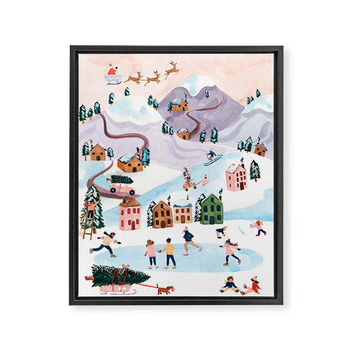 Holiday Village Framed Canvas Print Gallery Image 1