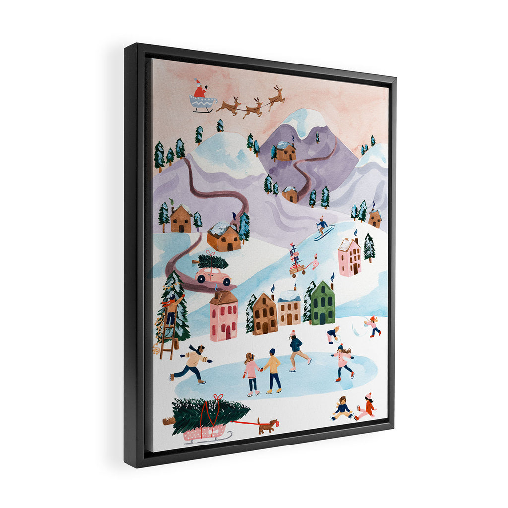 Holiday Village Framed Canvas Print Gallery Image 2