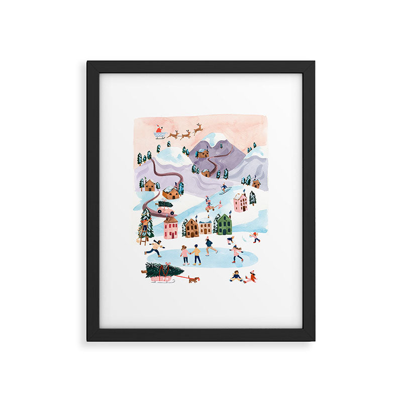 Holiday Village Framed Art Print Gallery Image 5