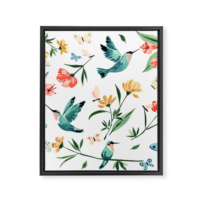 Hummingbirds Framed Canvas Print Gallery Image 1