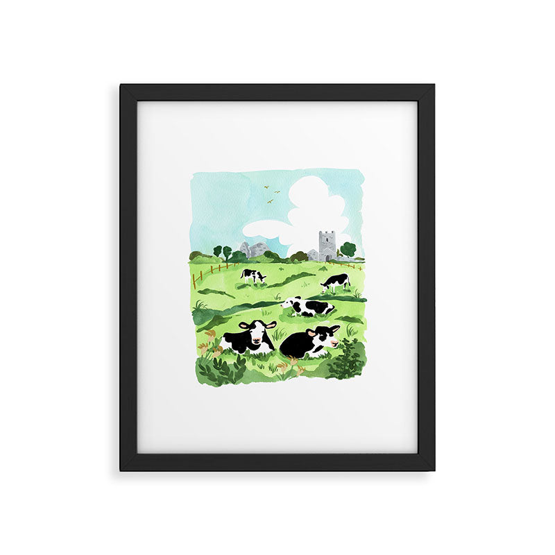 Ireland Landscape with Cows Framed Art Print Gallery Image 5