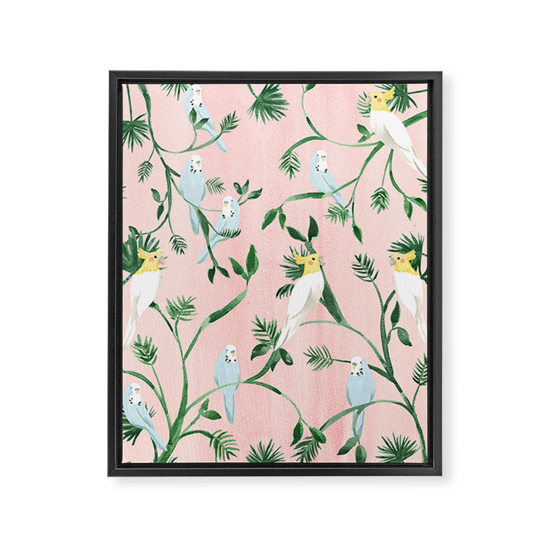 Jungle Birds Framed Canvas Print Gallery Image 6