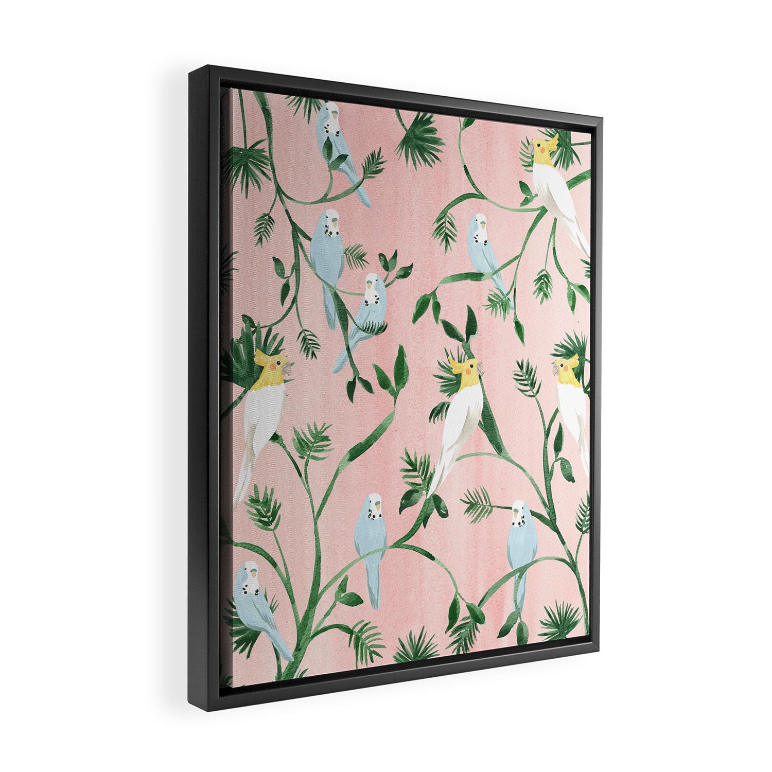 Jungle Birds Framed Canvas Print Gallery Image 2