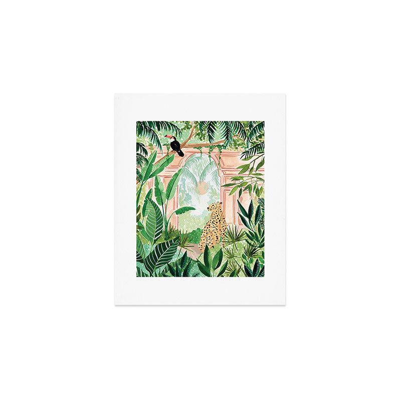 Jungle Cheetah and Toucan Art Print Gallery Image 1