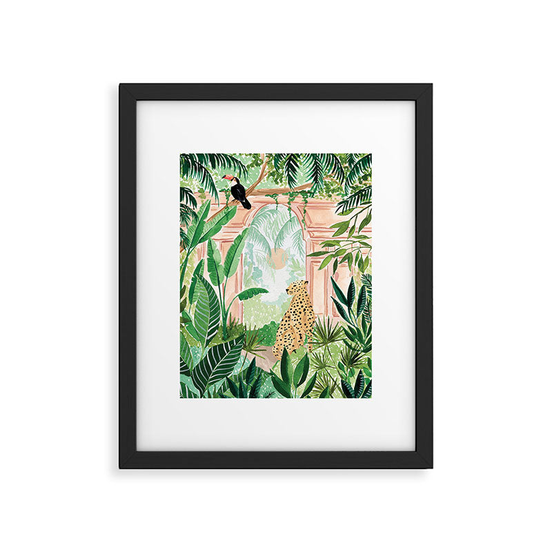 Jungle Cheetah and Toucan Framed Art Print Gallery Image 5