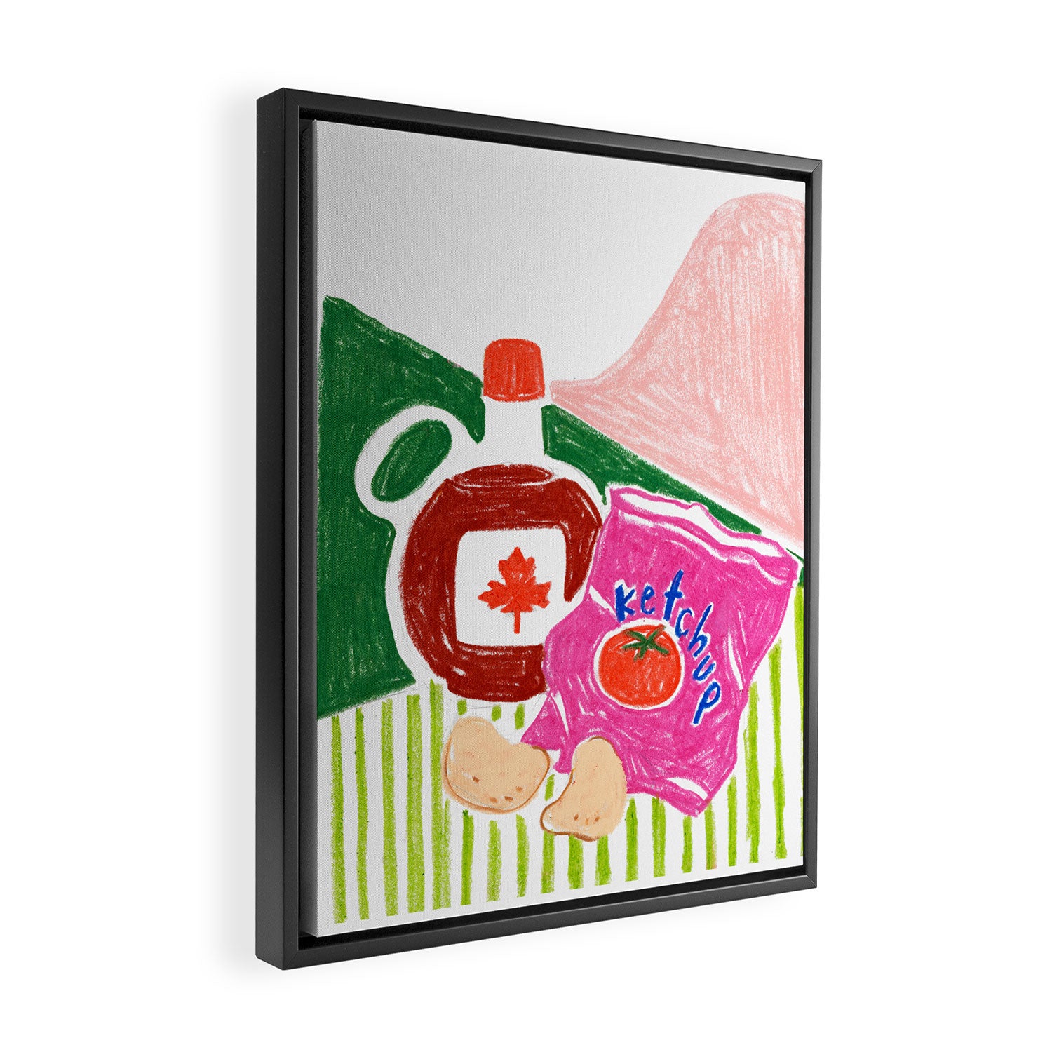 Ketchup Chips and Maple Syrup Framed Canvas Print Gallery Image 2