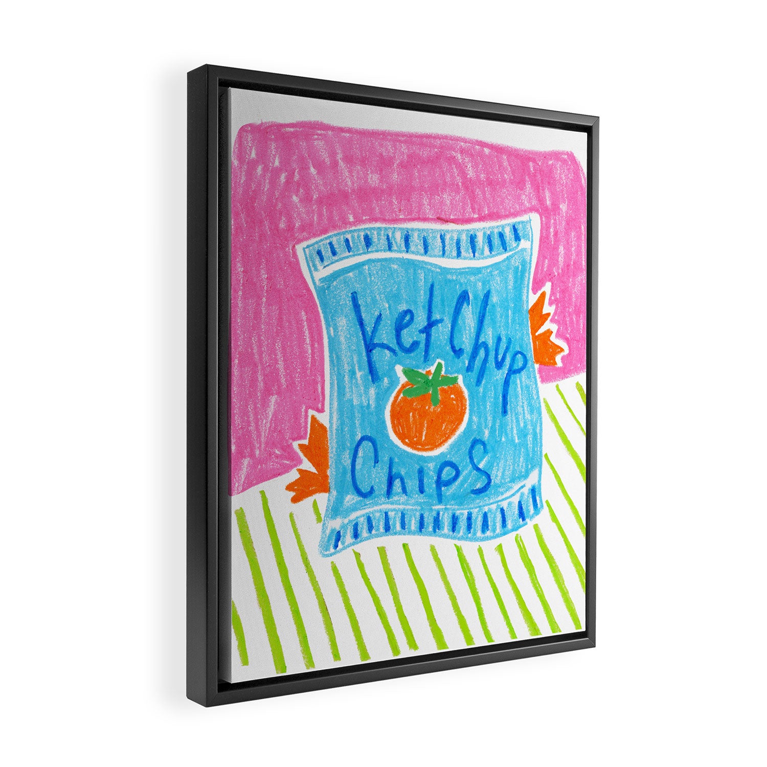 Ketchup Chips Framed Canvas Print Gallery Image 2