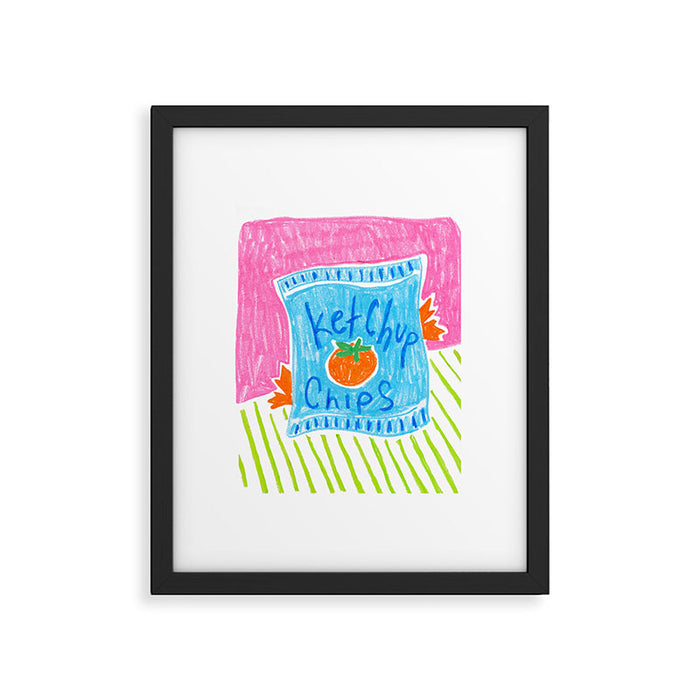 Ketchup Chips Framed Art Print Gallery Image 1