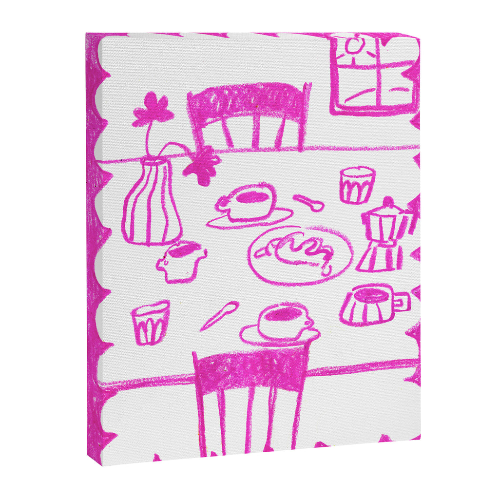 Kitchen Table in Magenta Canvas Print Gallery Image 6