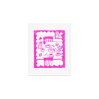 Kitchen Table in Magenta Art Print Gallery Image 1