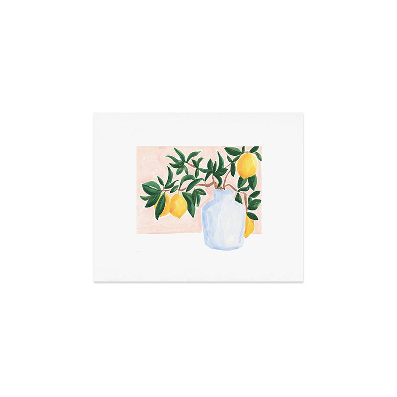 Lemon Tree Branch in a Vase II Art Print Gallery Image 1