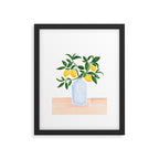Lemon Tree Branch in a Vase Framed Art Print Gallery Image 5