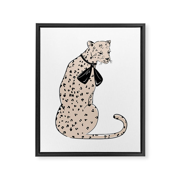 Leopard Chic Framed Canvas Print Gallery Image 1