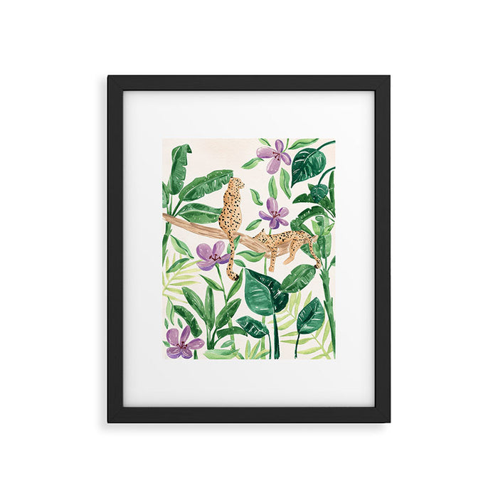 Leopards in the Jungle Framed Art Print Gallery Image 1