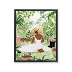 Little Gardener Framed Canvas Print Gallery Image 6