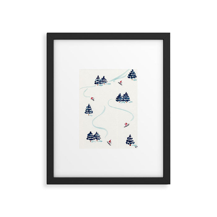 Little Skiers Framed Art Print Gallery Image 1