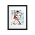 Lovers on a Sailboat Framed Art Print Gallery Image 5