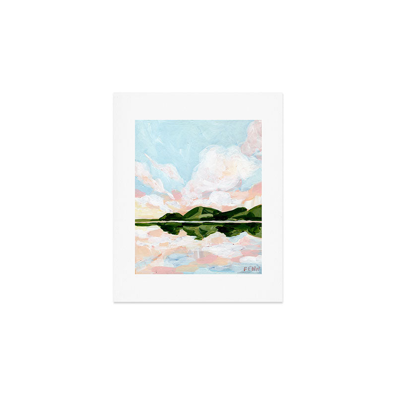 Mirrored Landscape Art Print Gallery Image 1