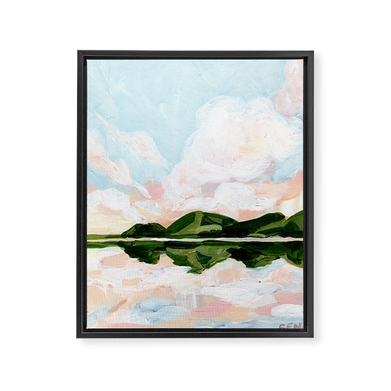 Mirrored Landscape Framed Canvas Print Gallery Image 6