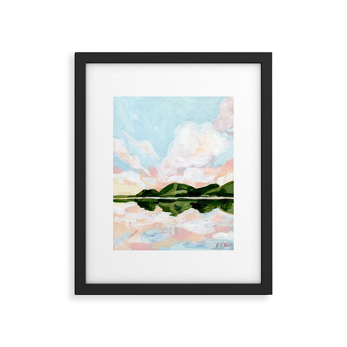 Mirrored Landscape Framed Art Print Gallery Image 1
