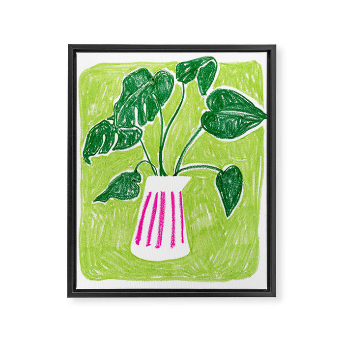 Monstera Framed Canvas Print Gallery Image 1