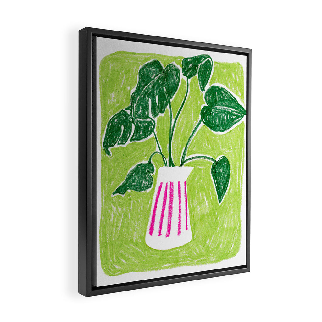 Monstera Framed Canvas Print Gallery Image 2