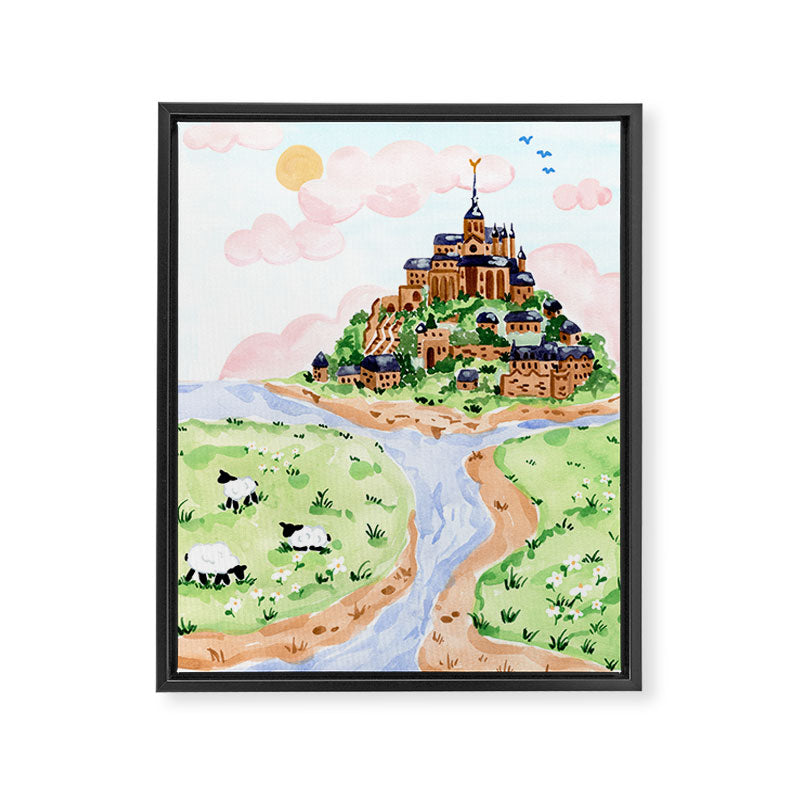 Mont St Michel Framed Canvas Print Gallery Image 6