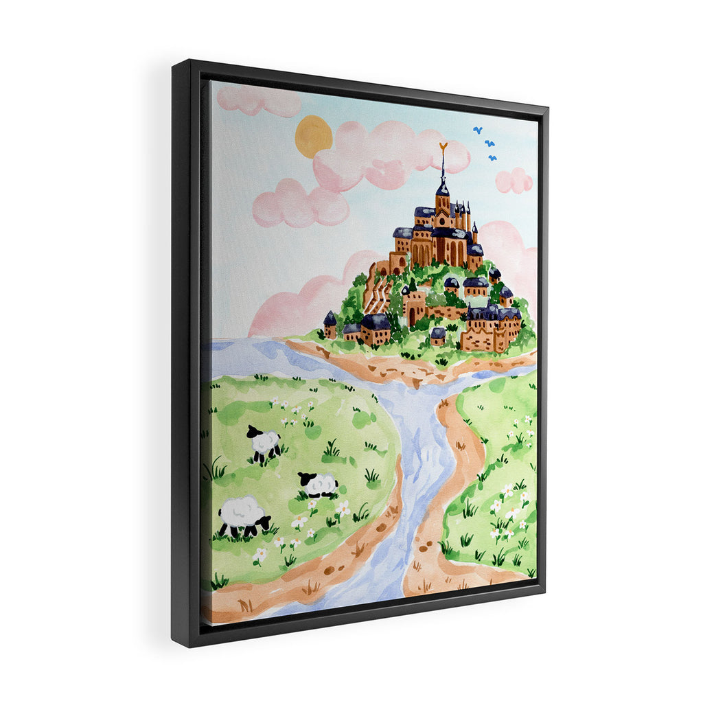Mont St Michel Framed Canvas Print Gallery Image 2