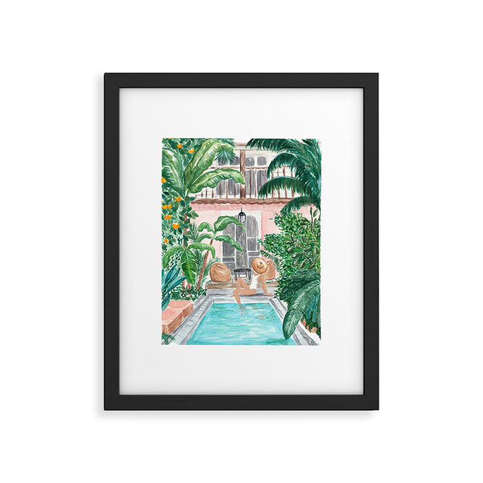 Moroccan Dream - Blonde Hair (Other Hair & Skin Tones Available) Framed Art Print Gallery Image 1