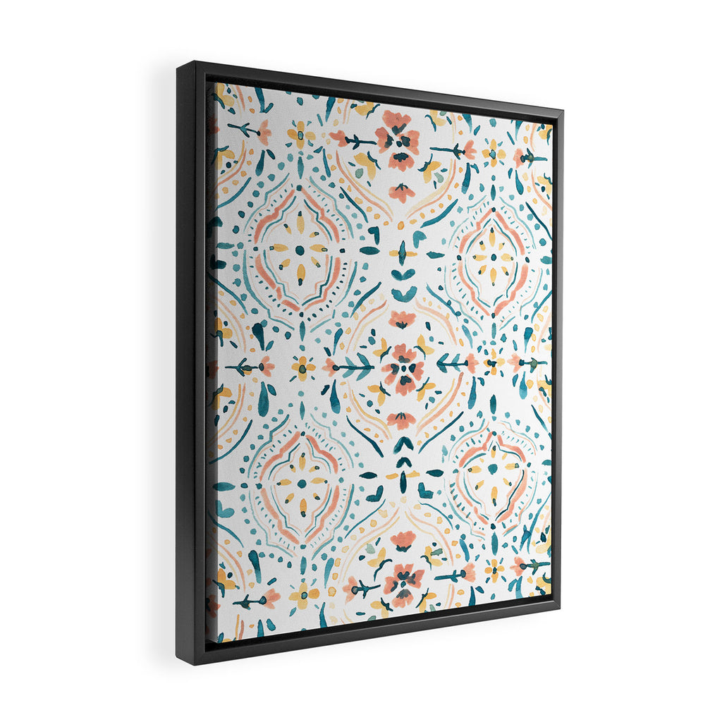 Moroccan Tiles Framed Canvas Print Gallery Image 2