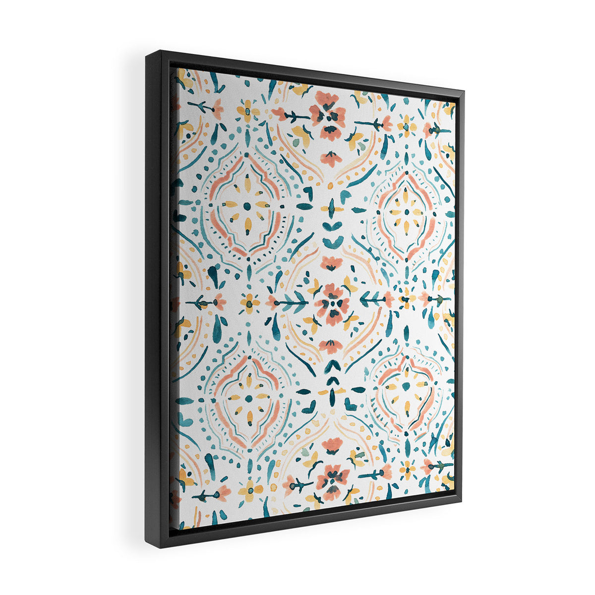 Moroccan Tiles Framed Canvas Print Gallery Image 2