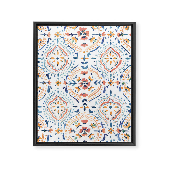 Moroccan Tiles Framed Canvas Print Gallery Image 1