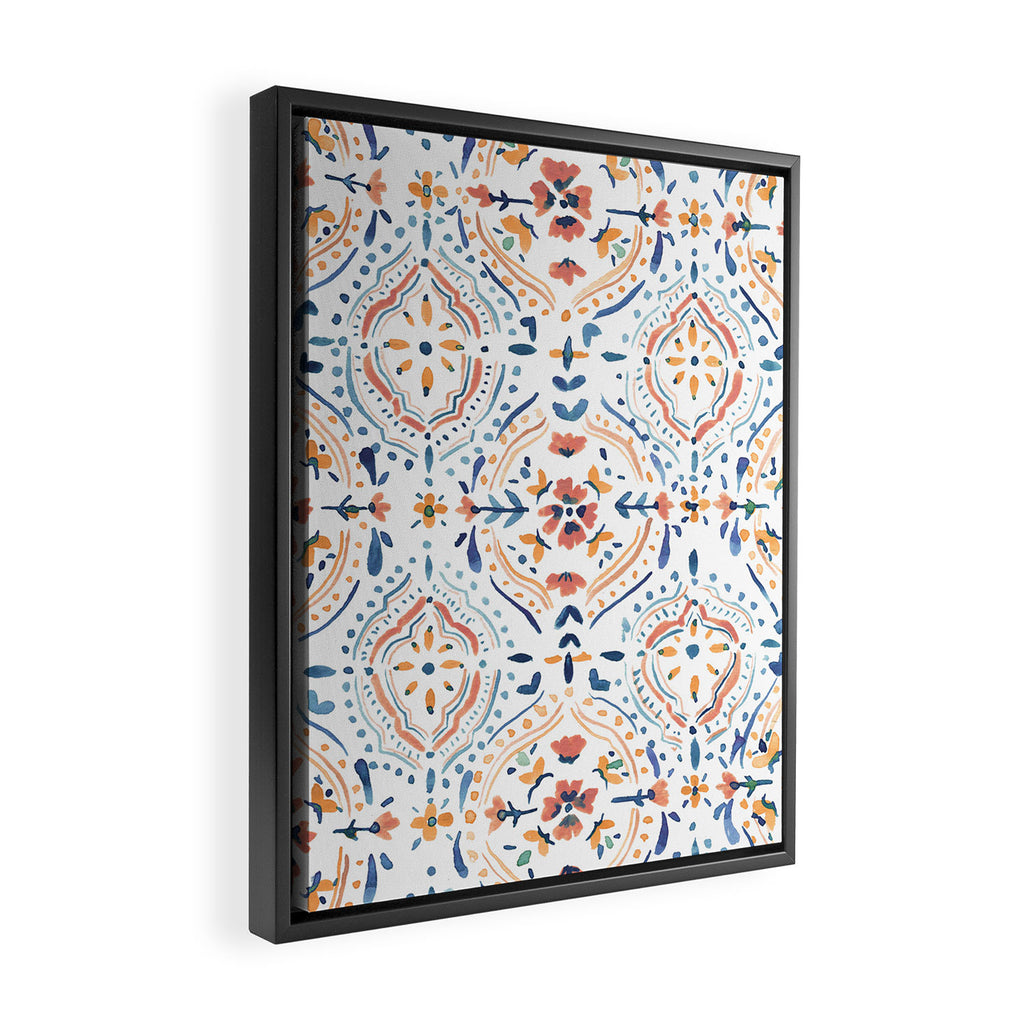 Moroccan Tiles Framed Canvas Print Gallery Image 2