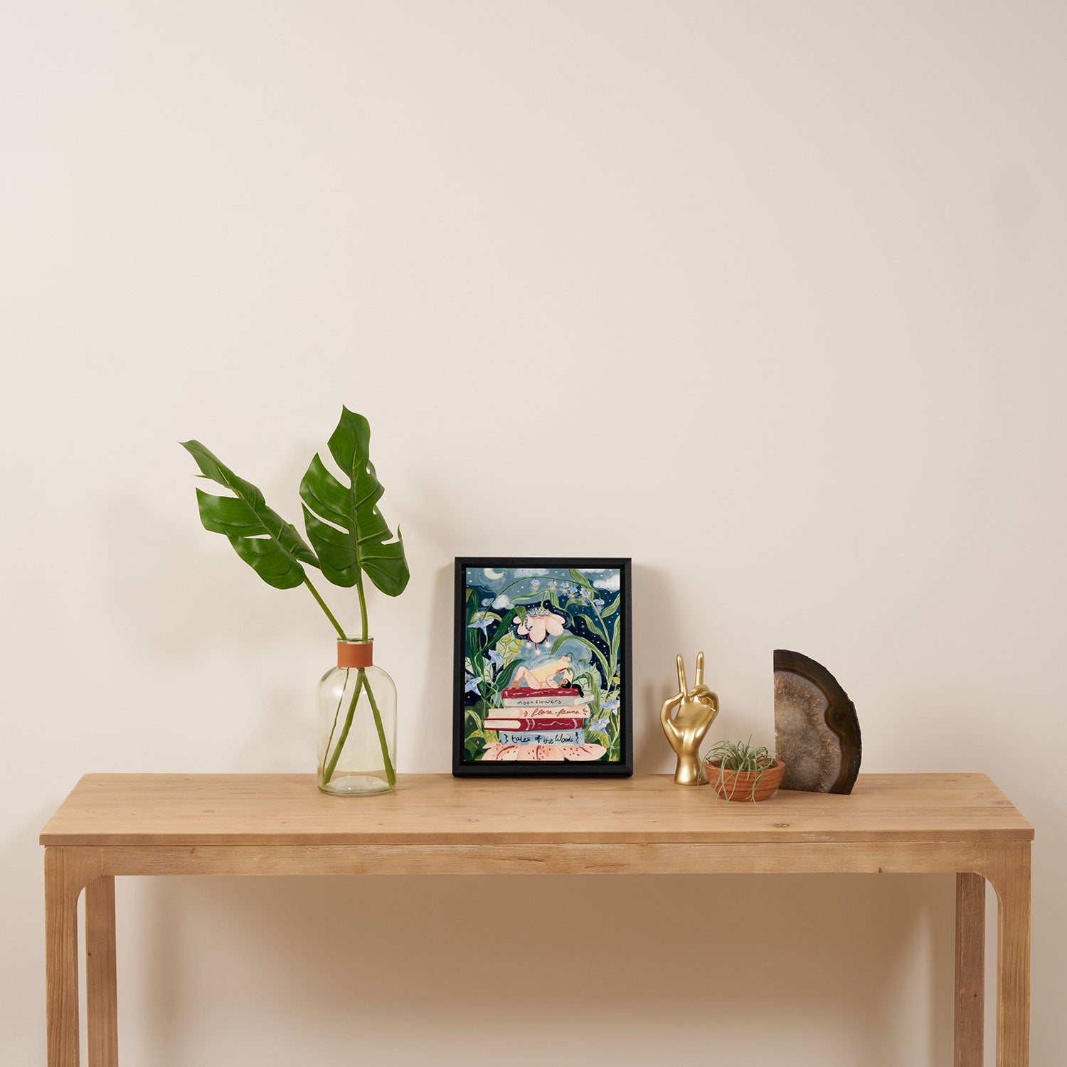 Night Reading Framed Canvas Print Gallery Image 4