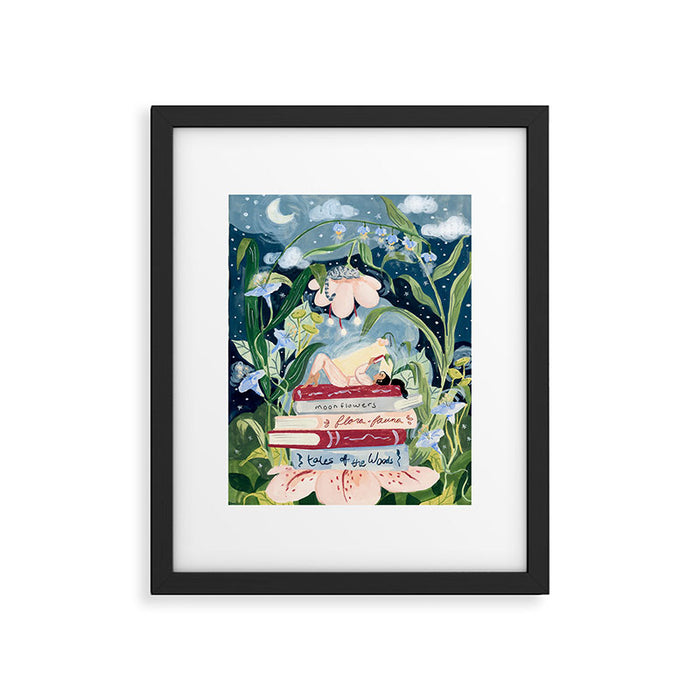 Night Reading Framed Art Print Gallery Image 1
