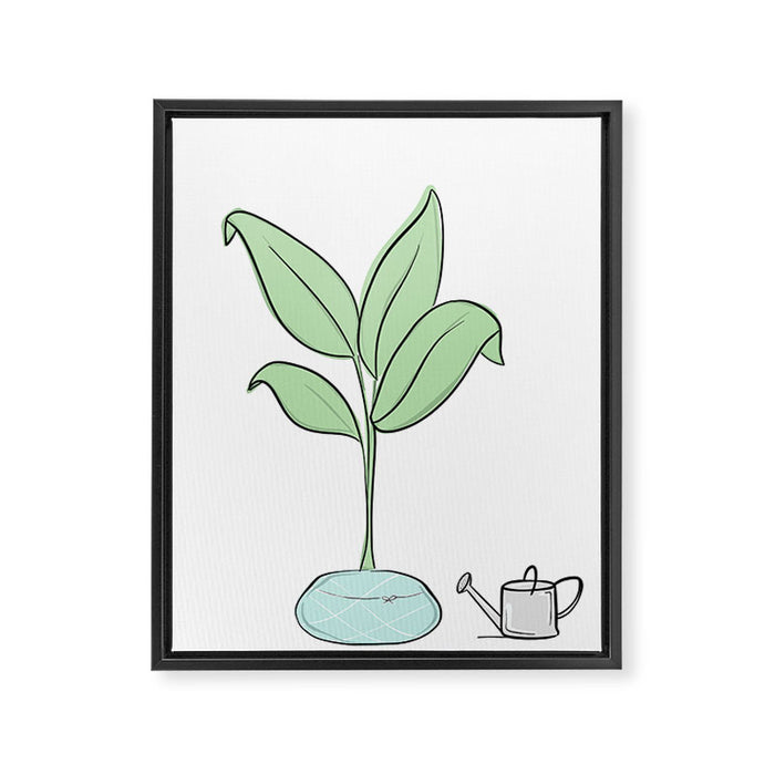 Oh, Plant. Framed Canvas Print Gallery Image 1