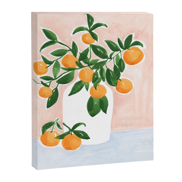 Orange Tree Branch in a Vase Canvas Print Gallery Image 1