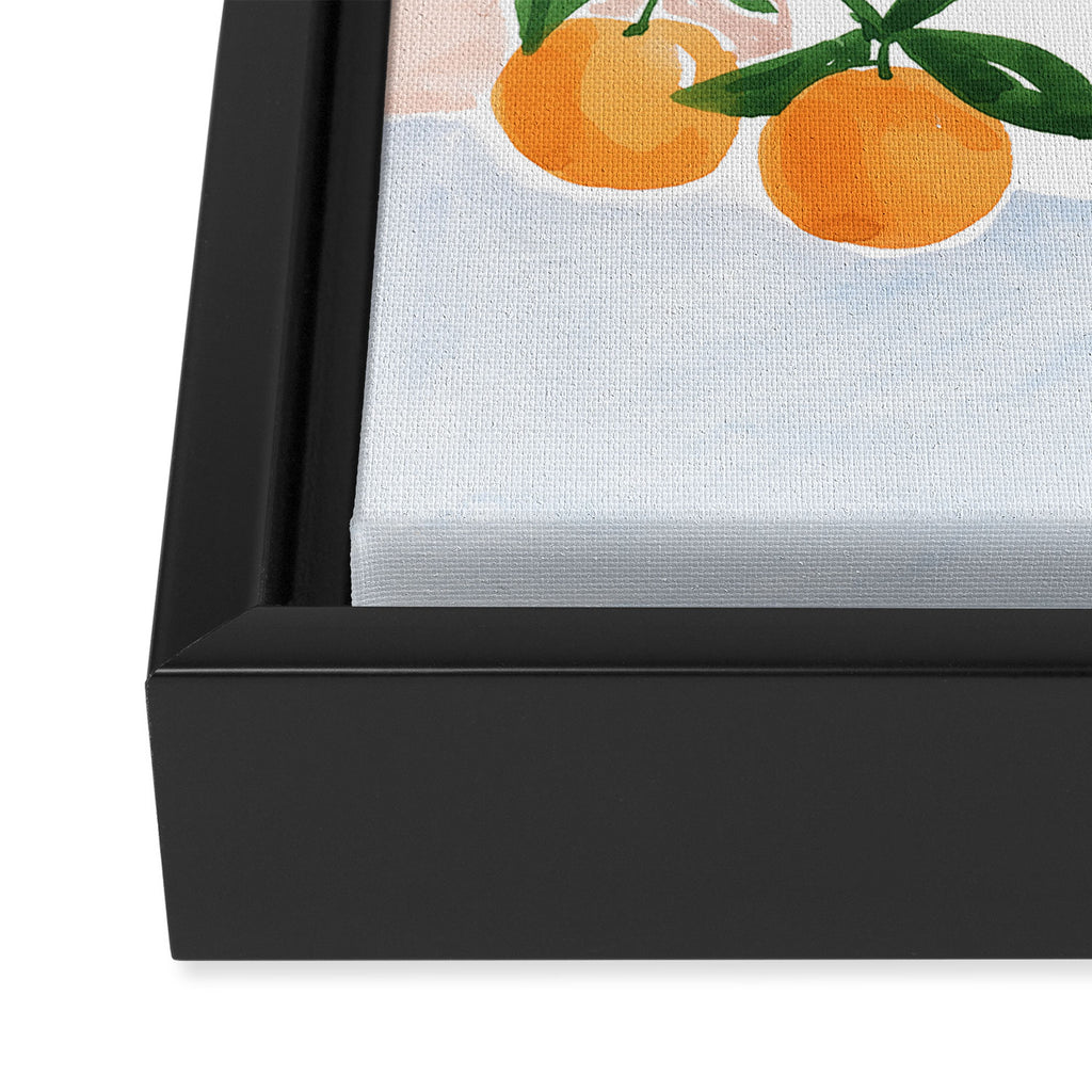 Orange Tree Branch in a Vase Framed Canvas Print Gallery Image 3