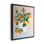 Orange Tree Branch in a Vase Framed Canvas Print Gallery Image 2