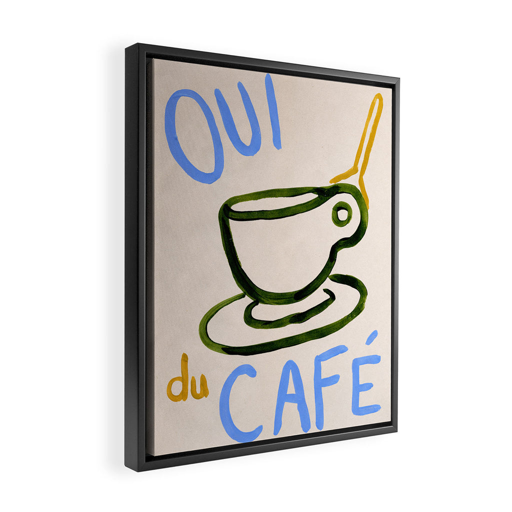 Oui du Café Framed Canvas Print Gallery Image 2