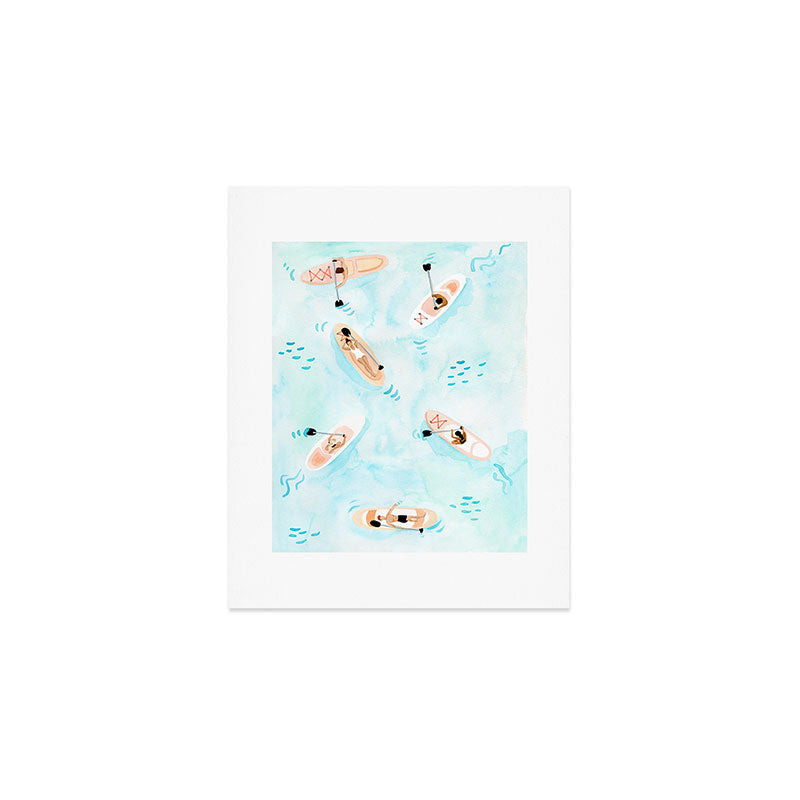 Paddle Boarding Art Print Gallery Image 1