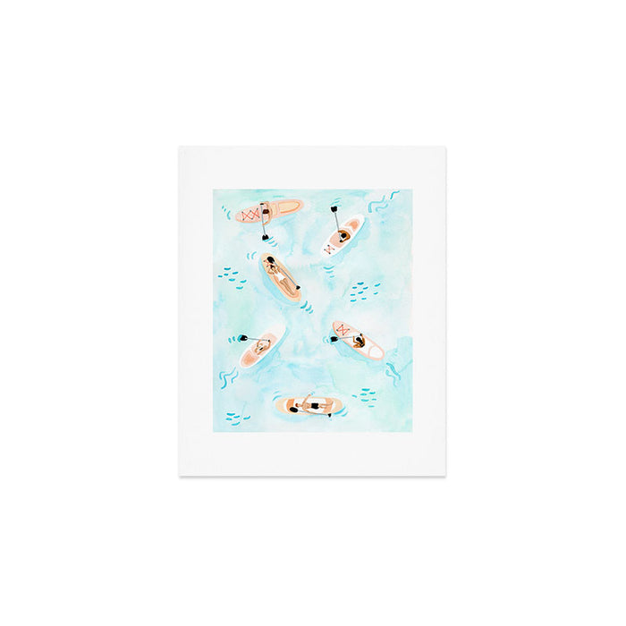 Paddle Boarding Art Print Gallery Image 1