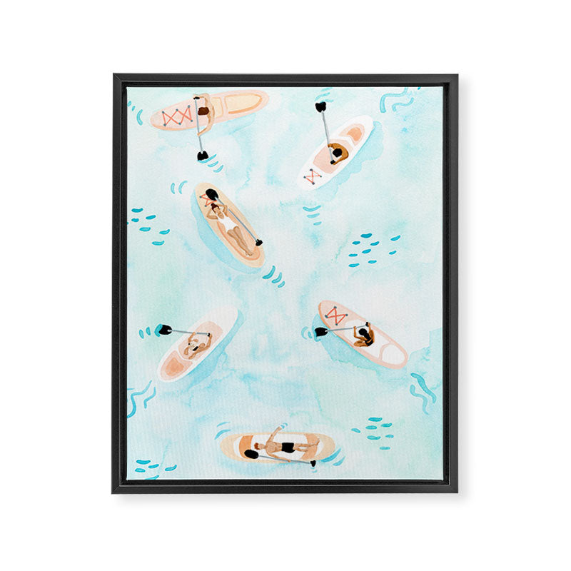 Paddle Boarding Framed Canvas Print Gallery Image 6