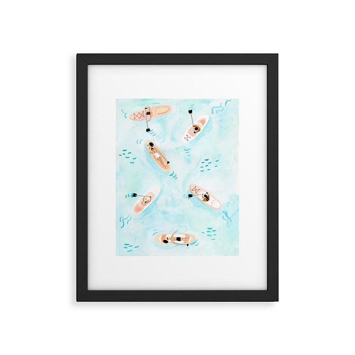 Paddle Boarding Framed Art Print Gallery Image 1
