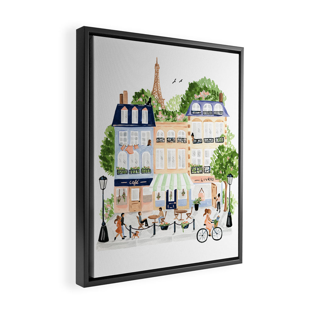 Parisian Buildings Framed Canvas Print Gallery Image 2