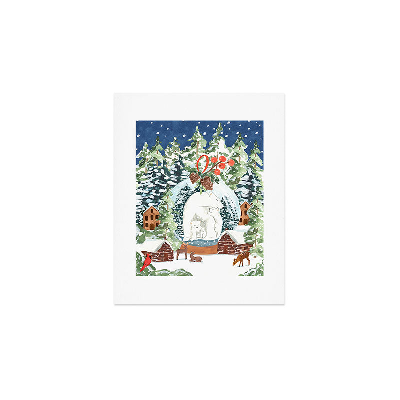 Peaceful Winter Night Art Print Gallery Image 1