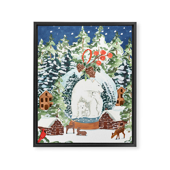Peaceful Winter Night Framed Canvas Print Gallery Image 1