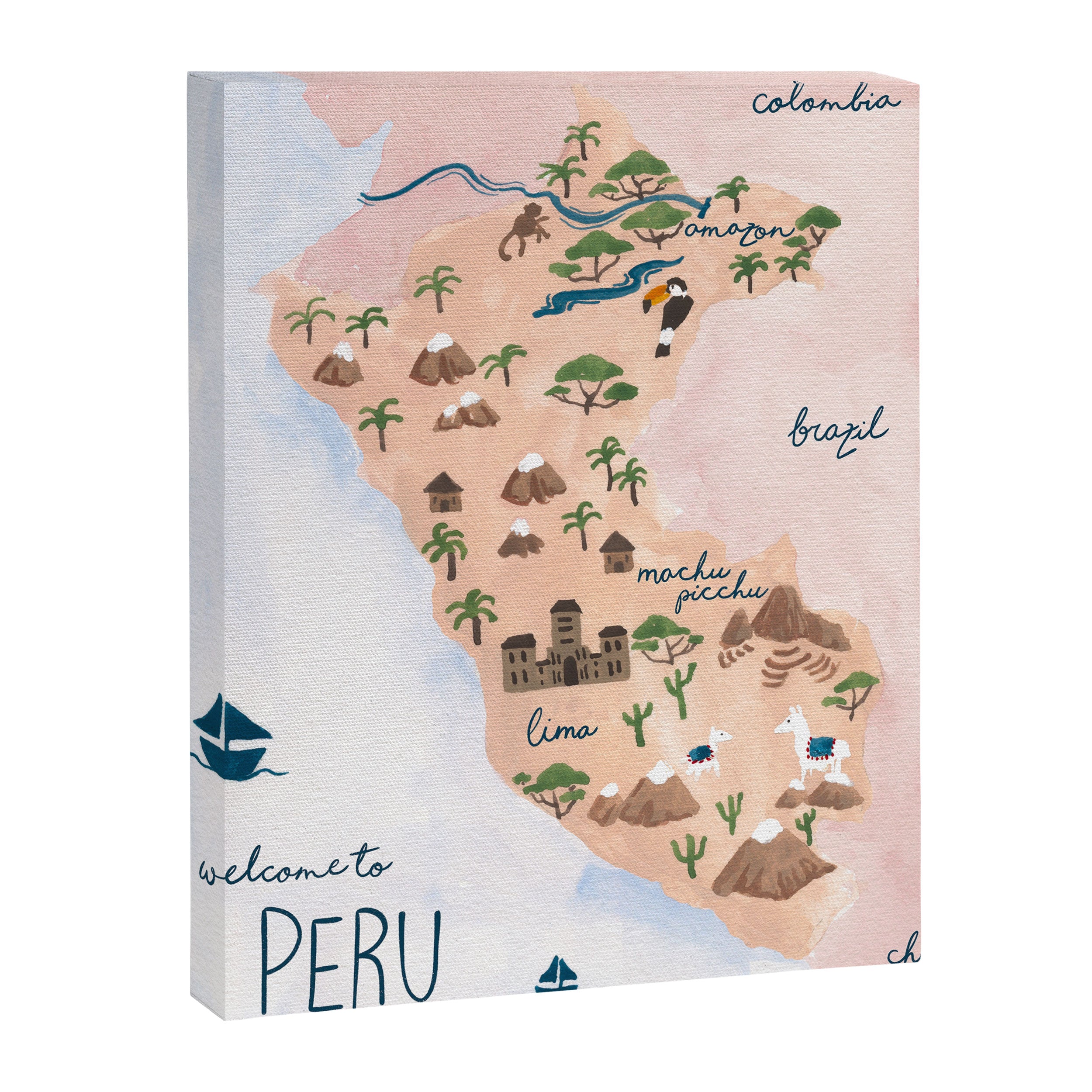 Peru Map Canvas Print Gallery Image 6